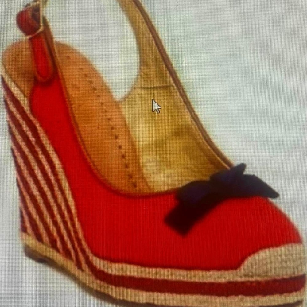 KATE SPADE Sweetie Red Espadrille Wedges Size 9.5 - Picture 2 of 10